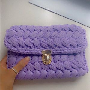 Crochet crossbody purse